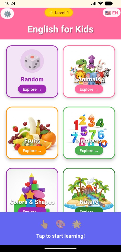 English for Kids App Screenshot